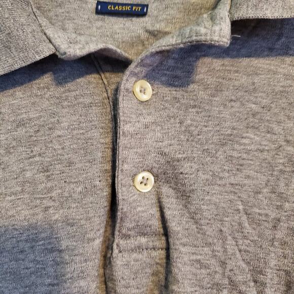 Polo Ralph Lauren Classic Fit Gray Polo Shirt Men's Size Medium 100% Cotton - Picture 6 of 10